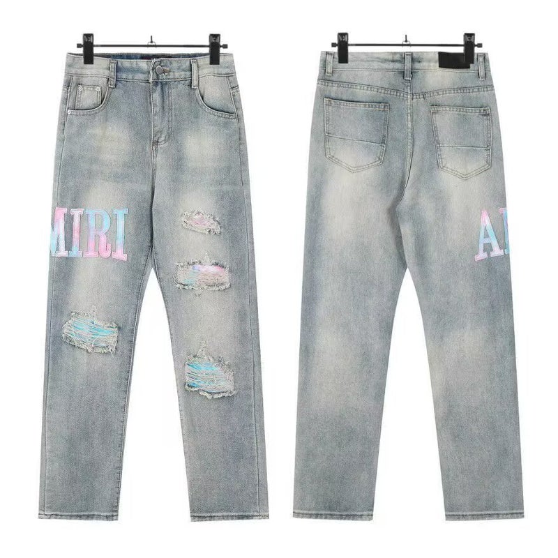 Unisex Casual Daily Denim Jeans - Image 1