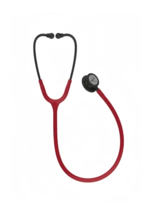 3M Littmann Classic Iii Monitoring Stethoscope, 5868, More Than 2X As Loud*, Weighs Less**, Stainless Steel Black-Finish Chestpiece, 27" Burgundy Tube, Black Stem And Headset - Image 2