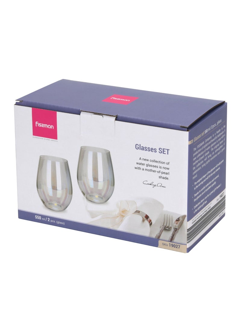 Fissman Glass Set of 2 (550ml) - Image 4