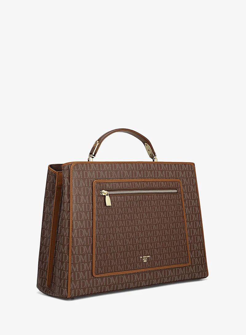 Da Milano  Da Milano Leather Book Tote Bag - Medium Monogram - Date for Women | Best Price UAE
