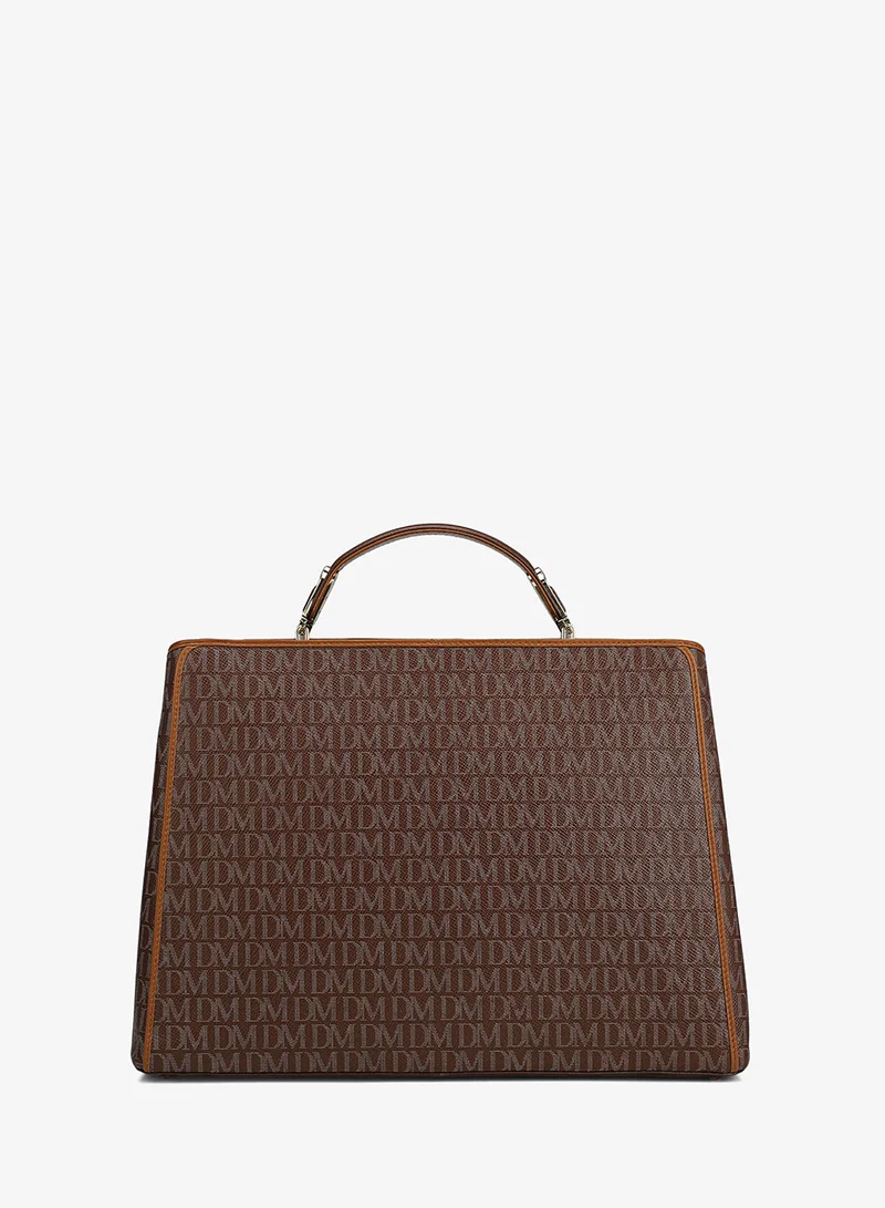Da Milano  Da Milano Leather Book Tote Bag - Medium Monogram - Date for Women | Best Price UAE
