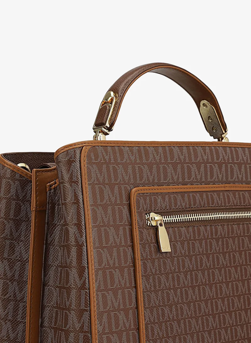 Da Milano  Da Milano Leather Book Tote Bag - Medium Monogram - Date for Women | Best Price UAE
