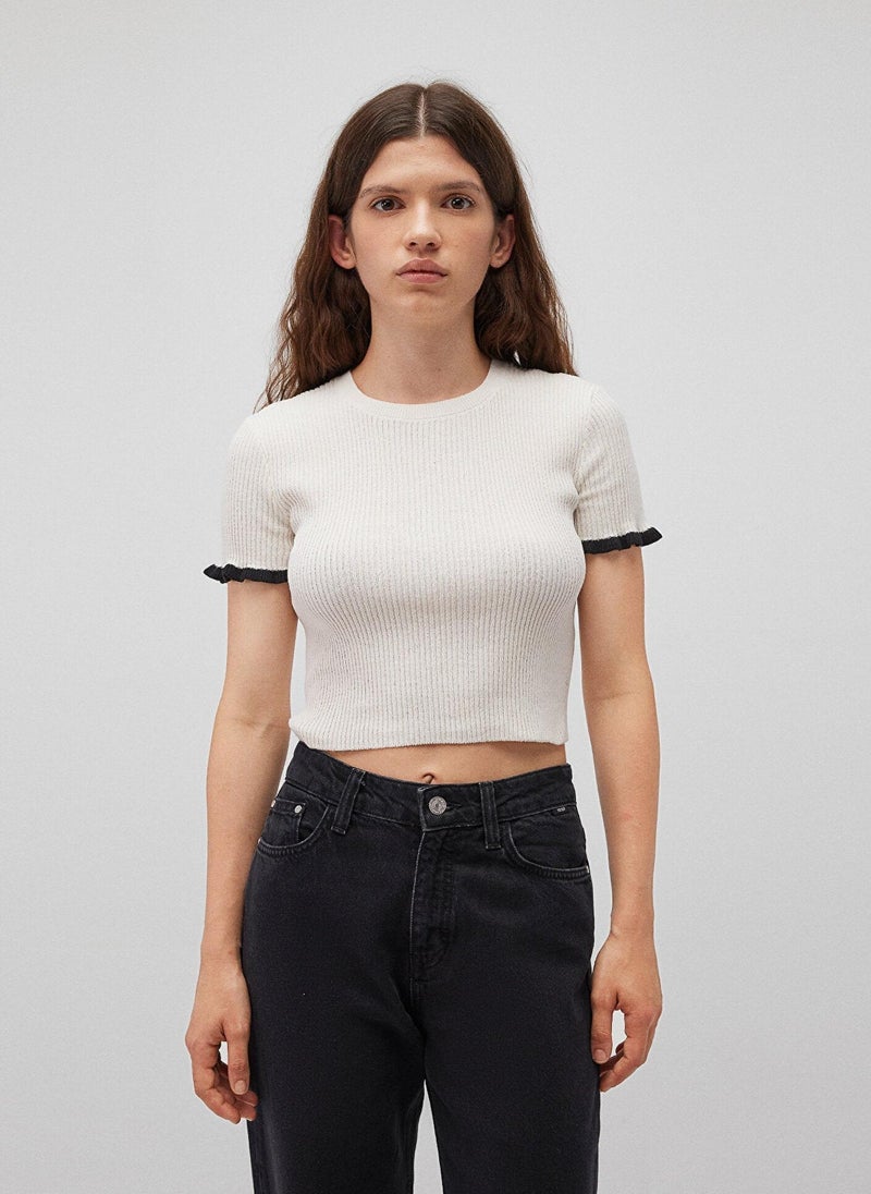 MAVI Short Sleeve Ecru Sweater - Image 3