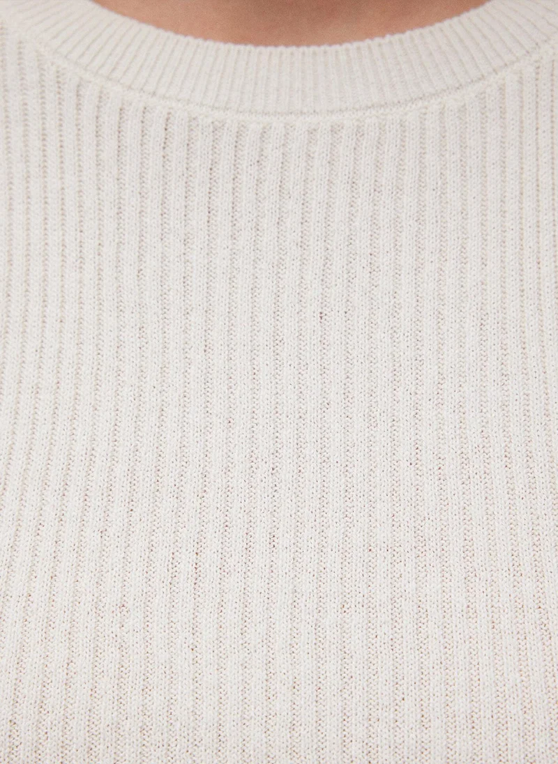 MAVI Short Sleeve Ecru Sweater