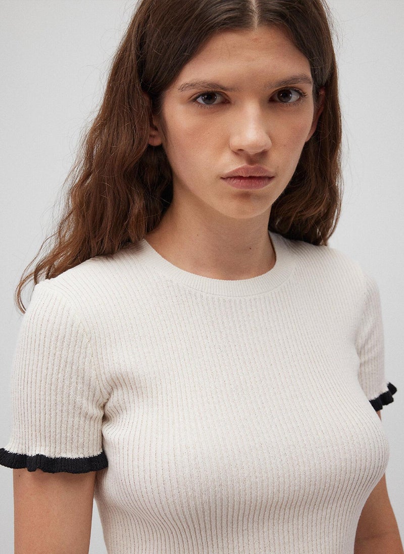 MAVI Short Sleeve Ecru Sweater - Image 5