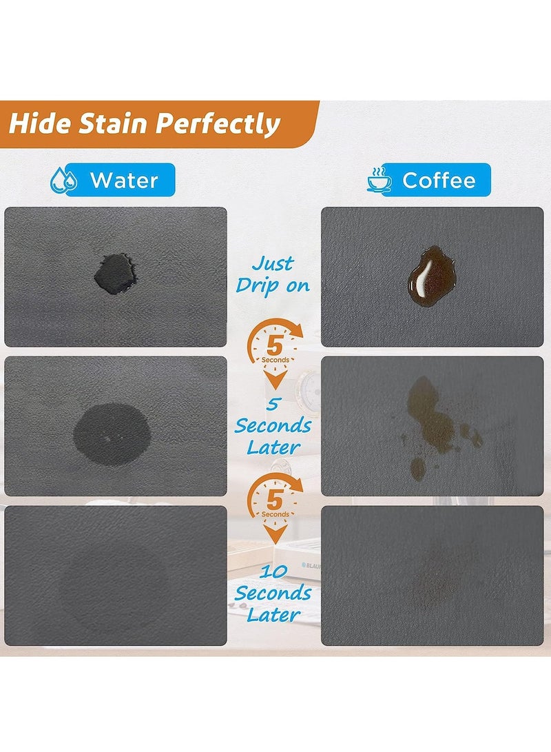 Excefore حصيرة قهوة، 12 بوصة × 20 بوصة حصيرة تجفيف أطباق ماصة، حصيرة بار قهوة، حصيرة ماكينة قهوة لسطح العمل، مدعومة بمطاط غير قابل للانزلاق، ملحقات بار قهوة تناسب تحت ماكينة القهوة، رمادي - Image 2