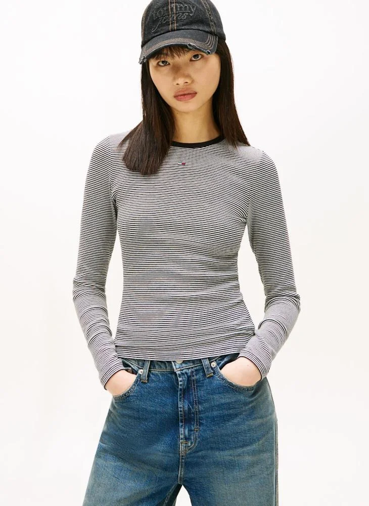تومي جينز Striped Crew Neck T-Shirt