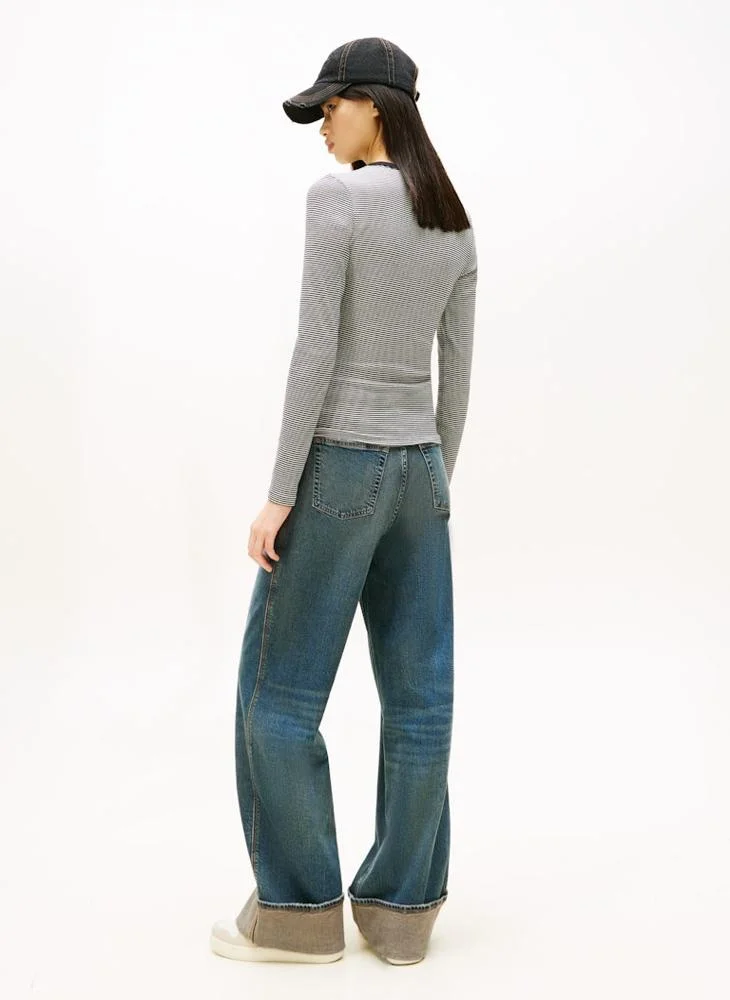 تومي جينز Striped Crew Neck T-Shirt