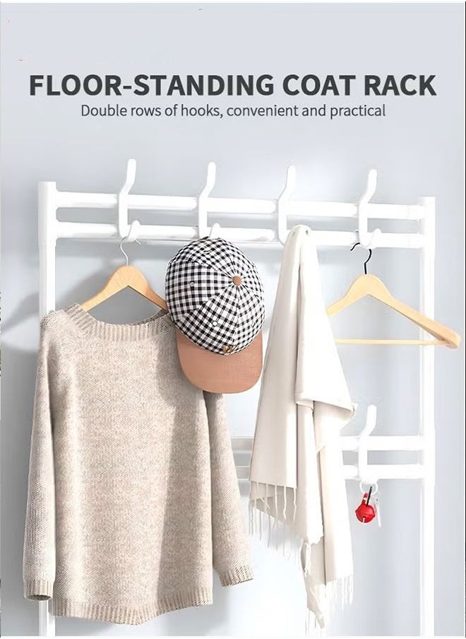 Arabest Cloak Rack with 5 Tier Shoe Rack Easy to Assemble White 165*80*25CM  - Image 2