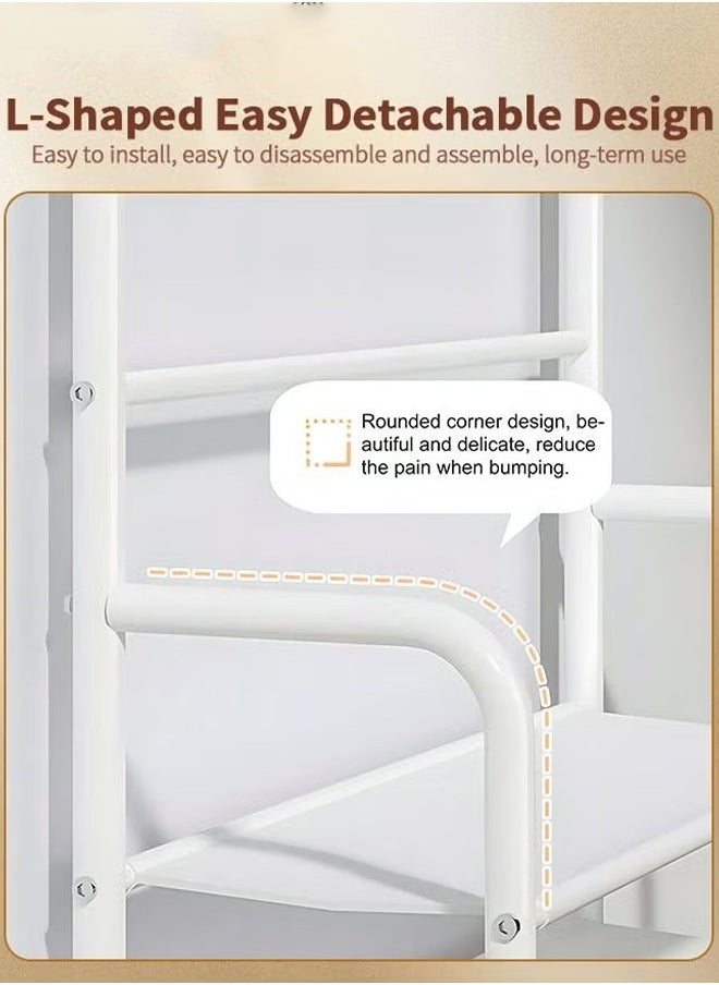 Arabest - Cloak Rack with 5 Tier Shoe Rack Easy to Assemble White 165*80*25CM - Image 1