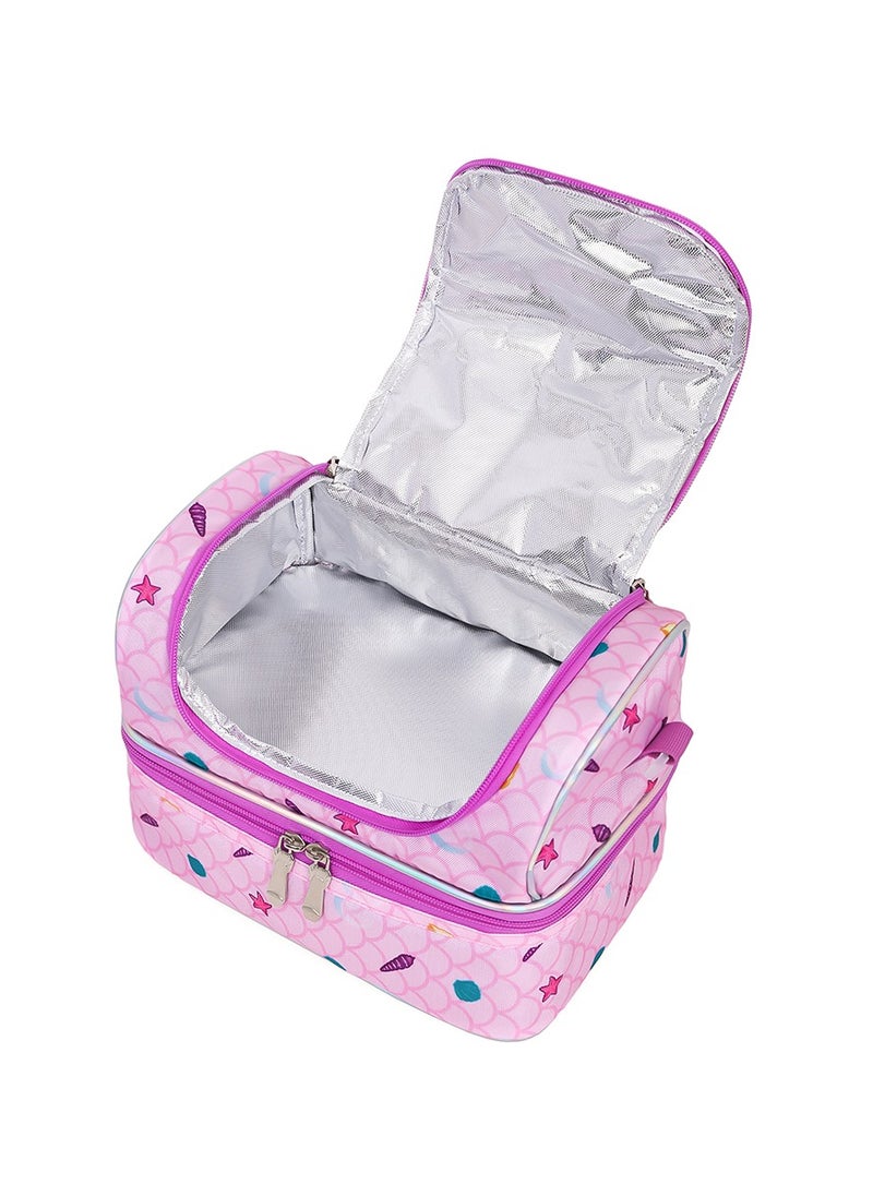 Eazy Kids Dual Compartment Lunch Bag Mermaid - Purple  - Image 3