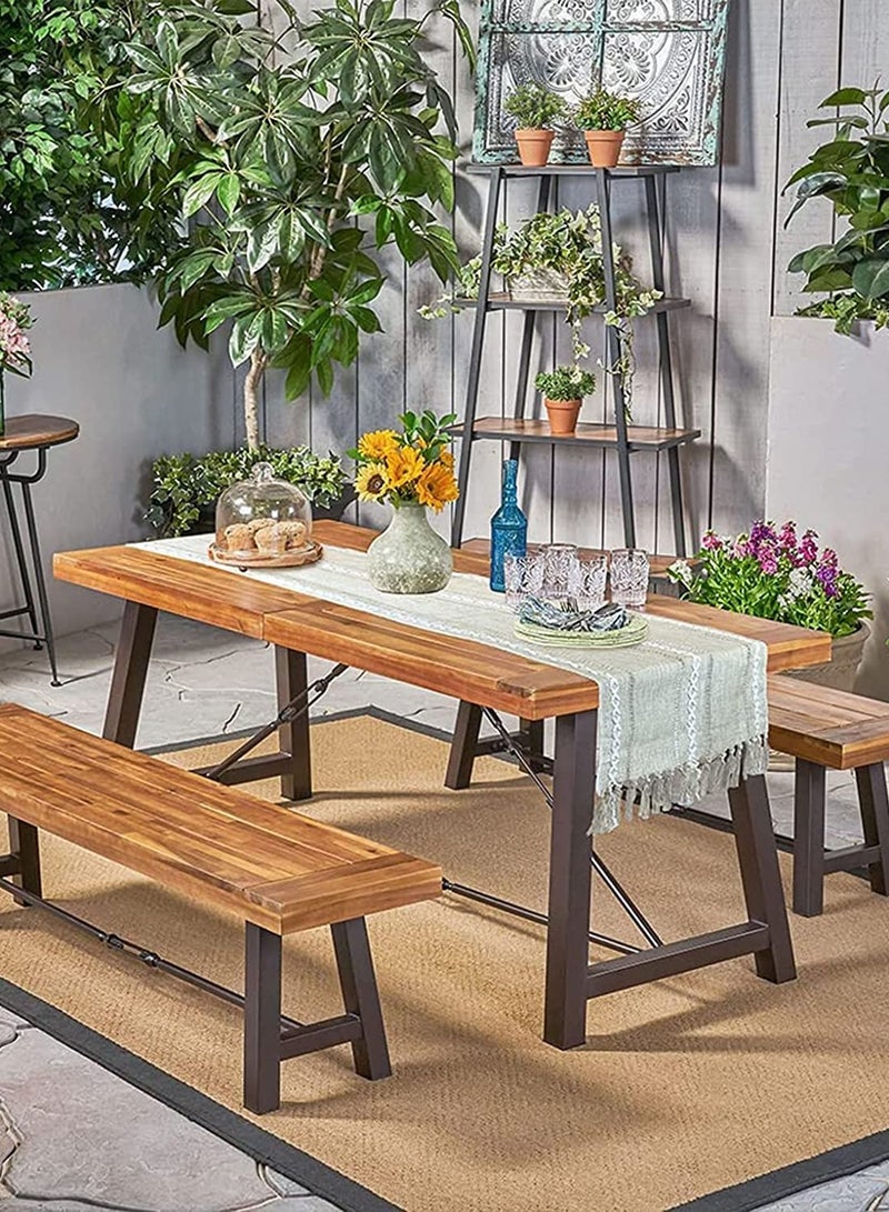 Barakah عداء طاولة مزرعة مضفر عتيق منسوج من القطن والكتان زينة طاولة مع شراشيب لحفلات العشاء والعطلات للمنزل وغرفة النوم وحفلات الزفاف الريفية وحفلات القهوة 13 x 70 بوصة - Image 5