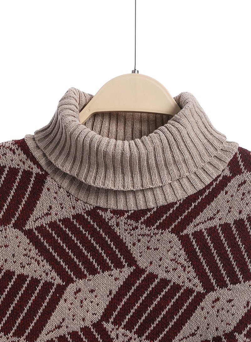 Caesar Girls Wool Pullover With Mutlicolour Design  - Image 3