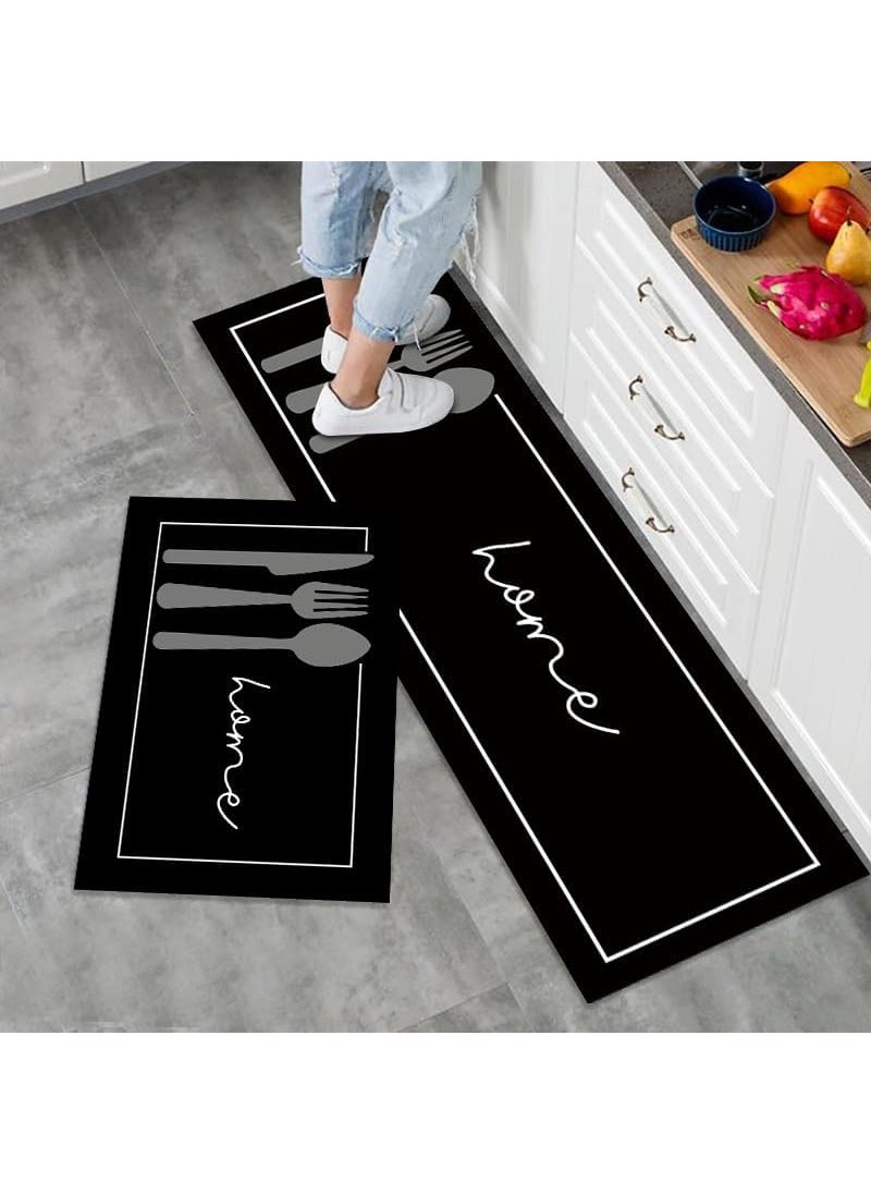 Pamidhar Pamidhar Kitchen 3D Rubber Abstract Floor Mat and Runner with AntiSkid Backing 40 x 120 and 40 x 60 cm Multicolor Pack of 2 Pcs  - Image 4