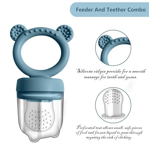 BIGSPINACH Baby Food Feeder Pacifier with Breast Milk Popsicle Teether-Silicone Forage Feeder for Babies-Breastmilk Storage Container and Freezer Tray-Teething Popsicle Molds for Soothing Relief - Image 4