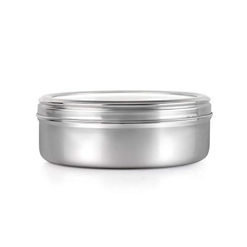 Konquer TimeS Stainless Steel Masala (Spice) Box/Dabba/Organiser with See Through Lid with 7 Containers and Small Spoon (Plain -Small) - Image 3