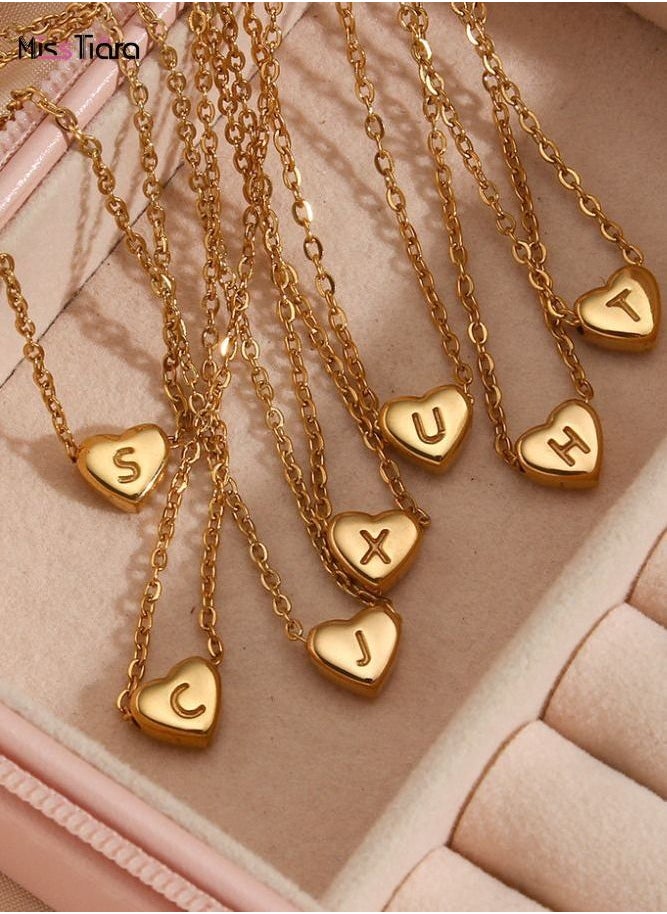MissTiara - X Letter Heart Shape Design Chain Pendant Necklace for Girl and Women - Image 1