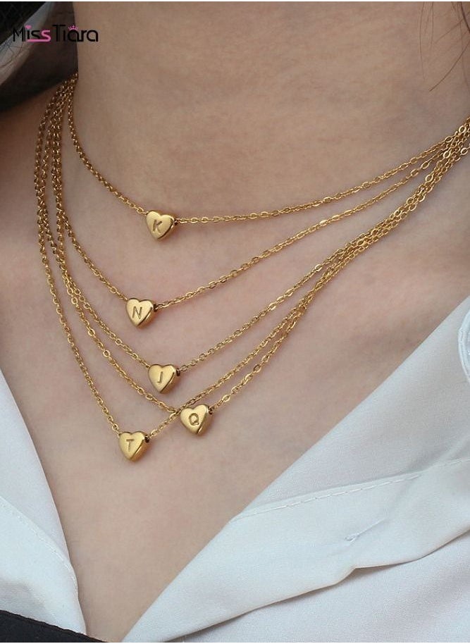 MissTiara - X Letter Heart Shape Design Chain Pendant Necklace for Girl and Women - Image 1