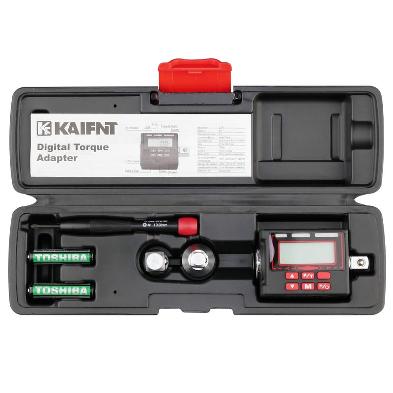 KAIFNT K552 Digital Torque Adapter, 3/8-Inch 5 to 100 ftÂ·lbs, Buzzer/LED Flash Notification, Dual Direction - Image 4
