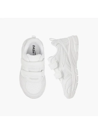 Dash Unisex Panelled School Shoes with Hook and Loop Closure