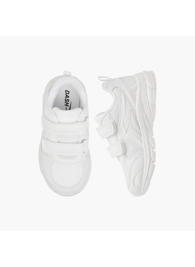 Dash Unisex Panelled School Shoes with Hook and Loop Closure