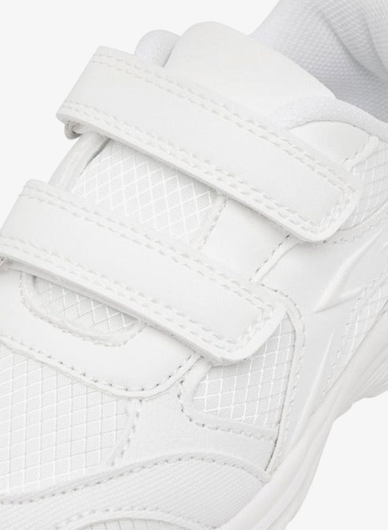 Dash Unisex Panelled School Shoes with Hook and Loop Closure - Image 4