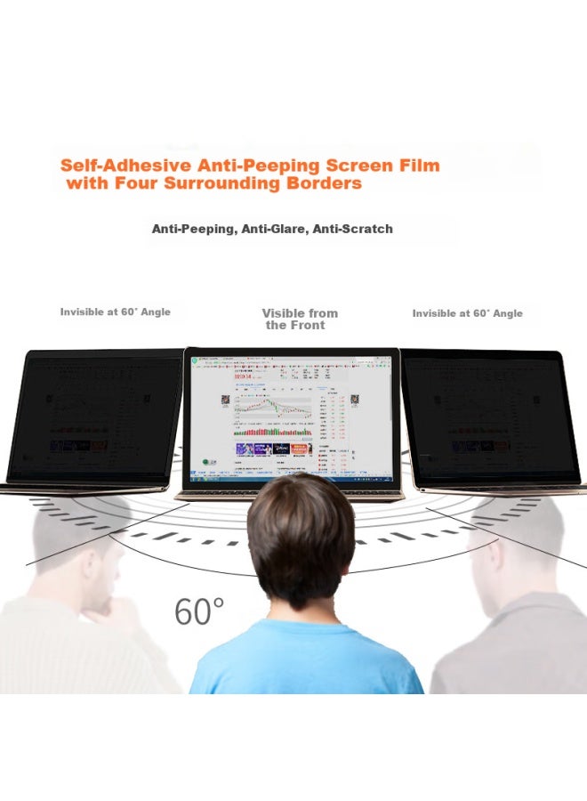Ecola Computer Anti-peeping Film Laptop Screen Protector Privacy Protection Film Black 15.6 Inch 16:9 Screen Pf156 - Image 3