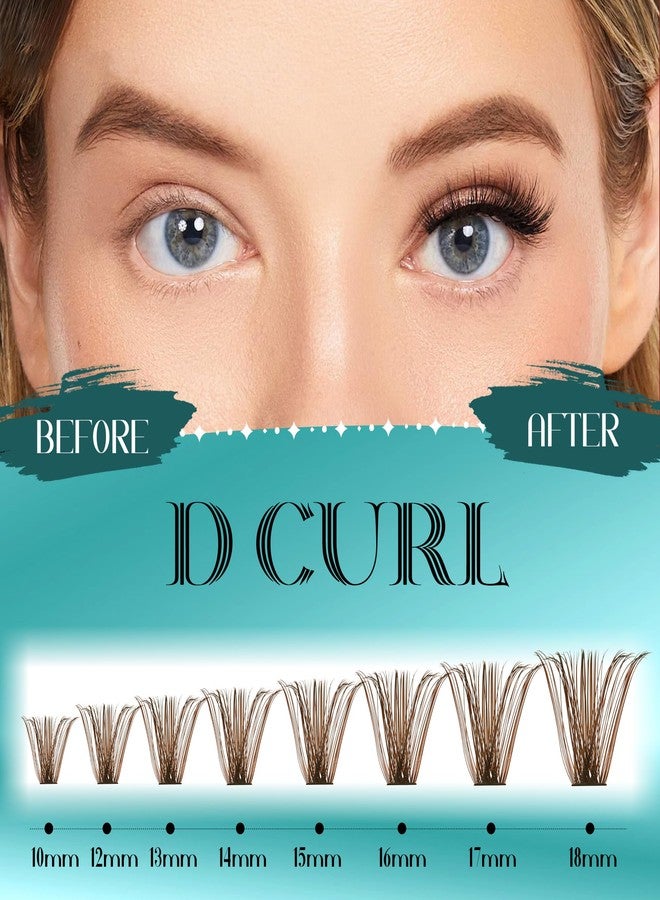 GEMERRY كتل رموش بنية رموش فردية أكثر كثافة 10-18 مم كتل رموش دائرية 80D حجم 280 قطعة رموش كتل تمديد رموش في المنزل - Image 4