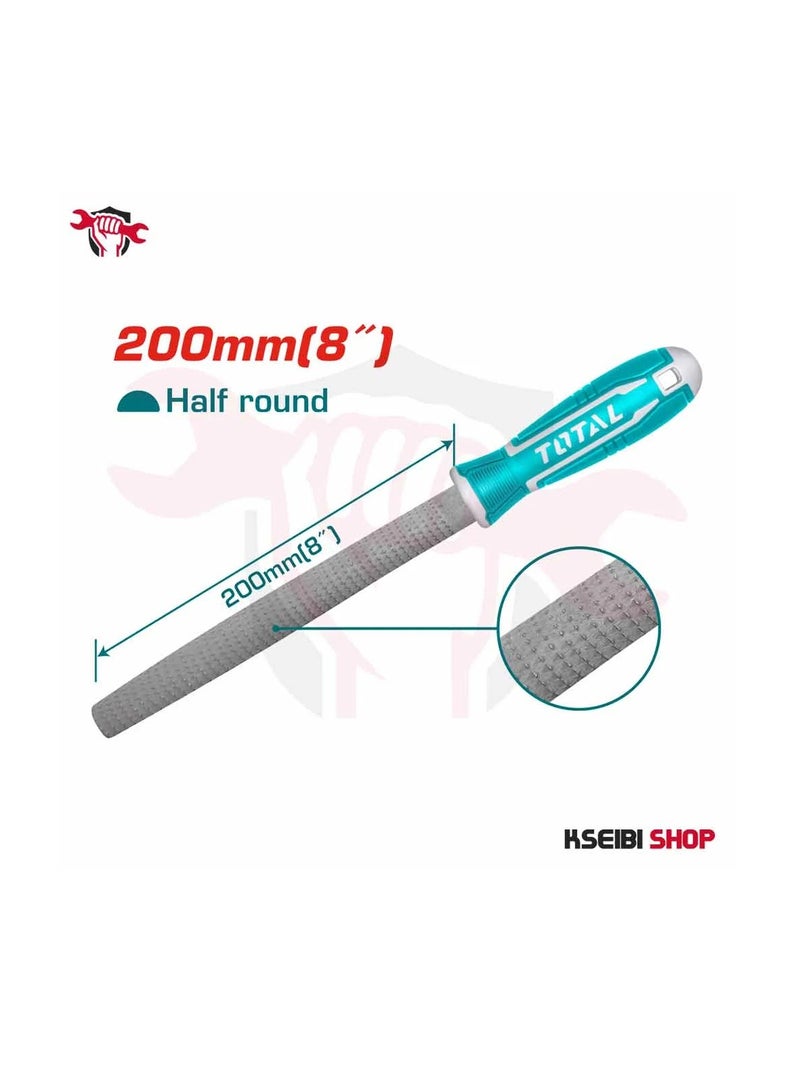 TOTAL 8" 1/2" Round Wood Hand Held File Model THT91686