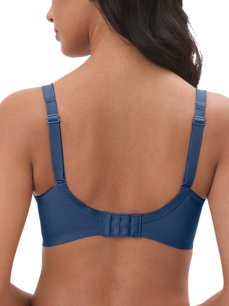 Triumph Minimizer Bra for Women Non Wired Non Padded Full Coverage Soft Breathable Fabric High Support Comfortable Everyday Bra Ink Blue 40D Pack of 1 - Image 3