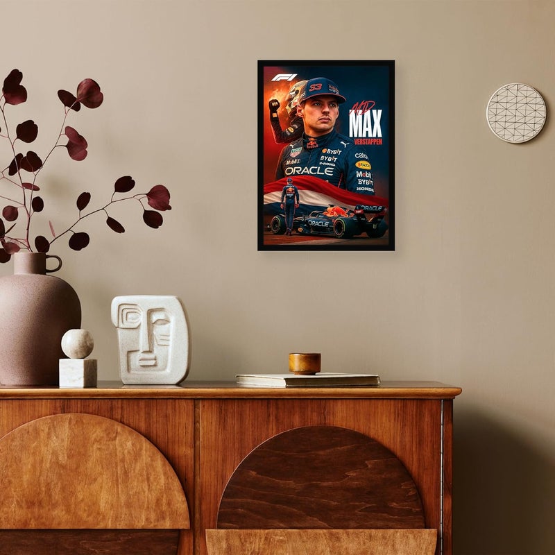 CodersParadise F1 Max Racing Champion-Inspired Poster Frame | Premium A4 Framed Wall Art for Bedroom, Office & Gaming Setup | High-Octane Motorsport Tribute Decor for Formula Fans - Image 4