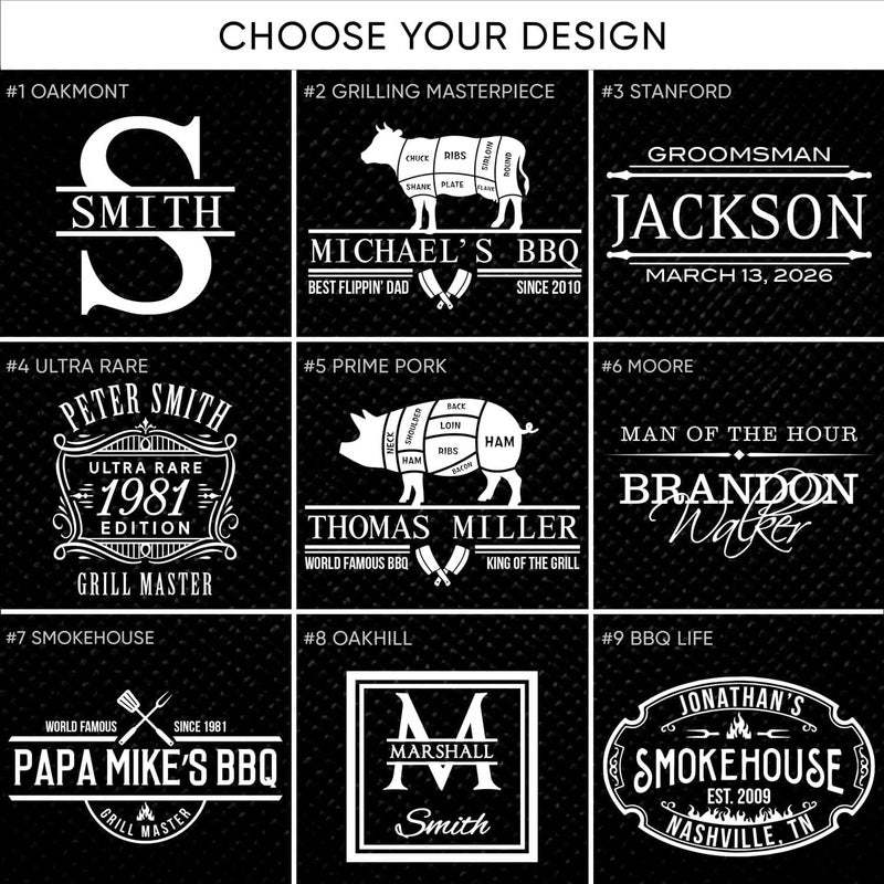 HomeWetBar Personalized Outdoor Grill Accessories with Wood Box for Family Parties and Camping by HomeWetBar  Custom Barbecue Tools for Grilling - Image 2