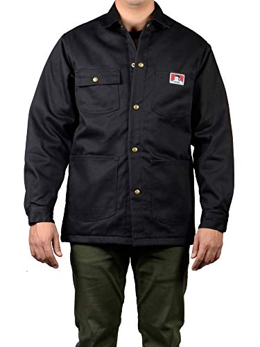 BEN DAVIS Men's Original Style Jacket, with Front Snap (Black, Large) - Image 5