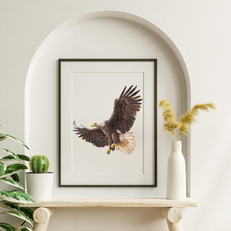 PLIGREAT 3 Pcs Flying Bald Eagles Birds Wall Stickers  Removable Vinyl Peel and Stick Wall Decals for Nursery Bedroom Study Living Room Playroom Wall Decorations Office Home DIY Wall Art Decor - Image 5