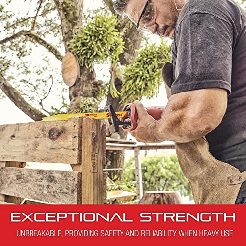 Starrett Bi-Metal King Cut Fire Rescue and Demolition Reciprocating Saw Blade - 8" Length, 3/4" Width, 0.50" Thickness, Straight Blade, 10-14 TPI - 5-Pack - BR81014-5 - Image 5