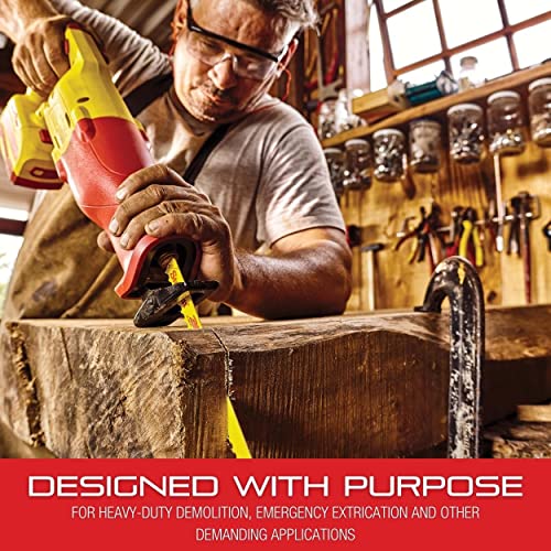 Starrett Bi-Metal King Cut Fire Rescue and Demolition Reciprocating Saw Blade - 8" Length, 3/4" Width, 0.50" Thickness, Straight Blade, 10-14 TPI - 5-Pack - BR81014-5 - Image 4