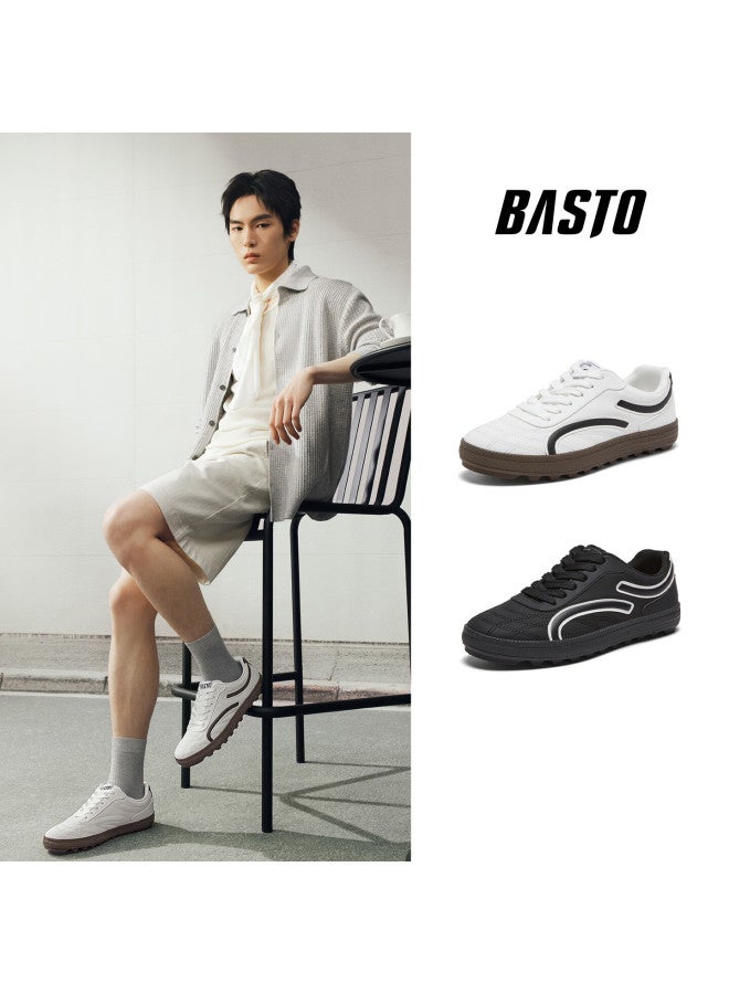 Basto 26 Spring Lightweight German Training Shoes Retro Agan White Sneakers Men Sports Shoes 26551am6 White/black Size 42 - Image 3