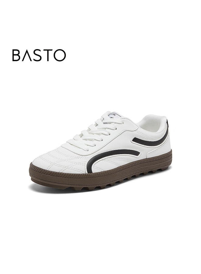Basto 26 Spring Lightweight German Training Shoes Retro Agan White Sneakers Men Sports Shoes 26551am6 White/black Size 42 - Image 4