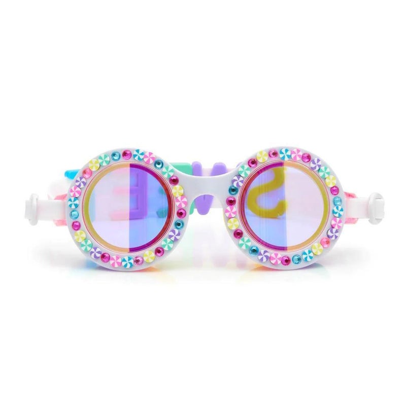 Bling2O Bright Stripes Rainbow Ribbons Swim Goggles (Multicolor) - Image 1