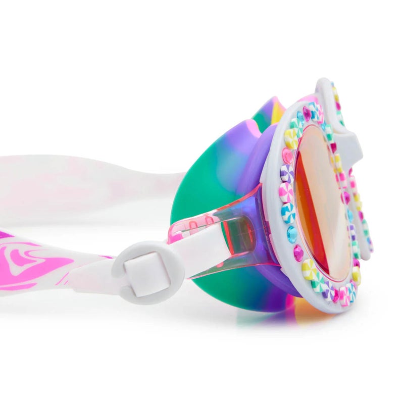Bling2O Bright Stripes Rainbow Ribbons Swim Goggles (Multicolor) - Image 3