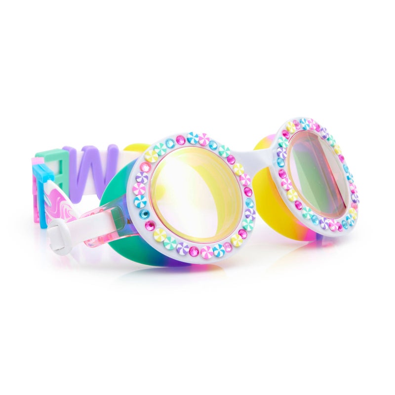 Bling2O Bright Stripes Rainbow Ribbons Swim Goggles (Multicolor) - Image 2
