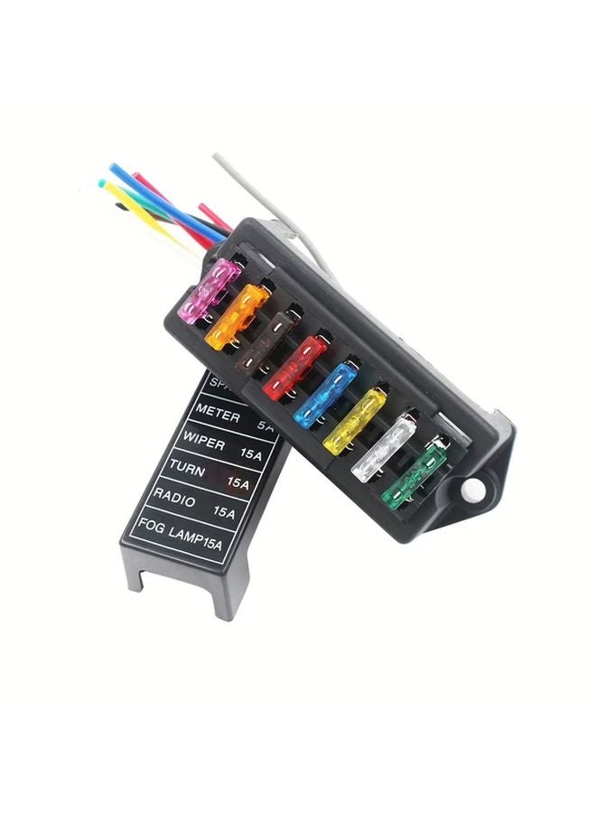 صندوق حامل الصمامات 8 طرق مسبق التوصيل مع الحزام، مصنوع من بلاستيك ABS متين للسيارات والقوارب والمراكب البحرية - Image 1