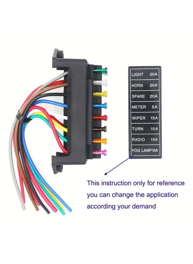 صندوق حامل الصمامات 8 طرق مسبق التوصيل مع الحزام، مصنوع من بلاستيك ABS متين للسيارات والقوارب والمراكب البحرية - Image 4