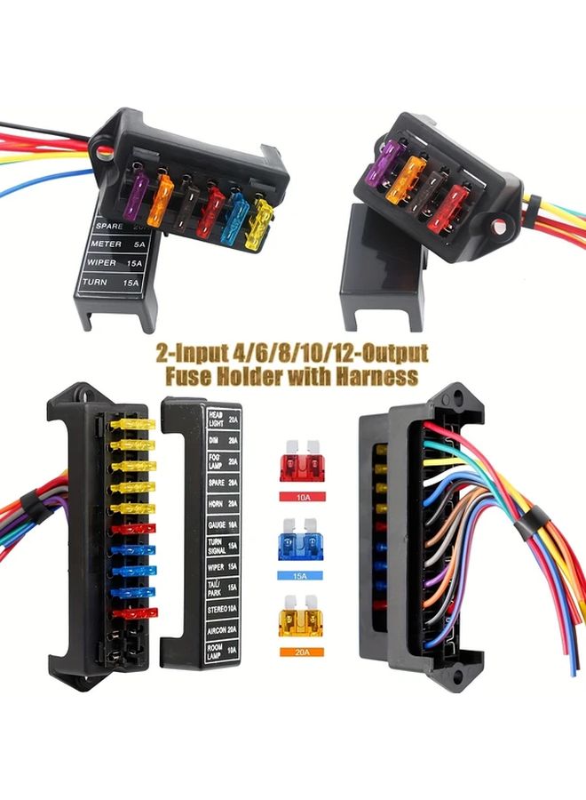 صندوق حامل الصمامات 8 طرق مسبق التوصيل مع الحزام، مصنوع من بلاستيك ABS متين للسيارات والقوارب والمراكب البحرية - Image 2