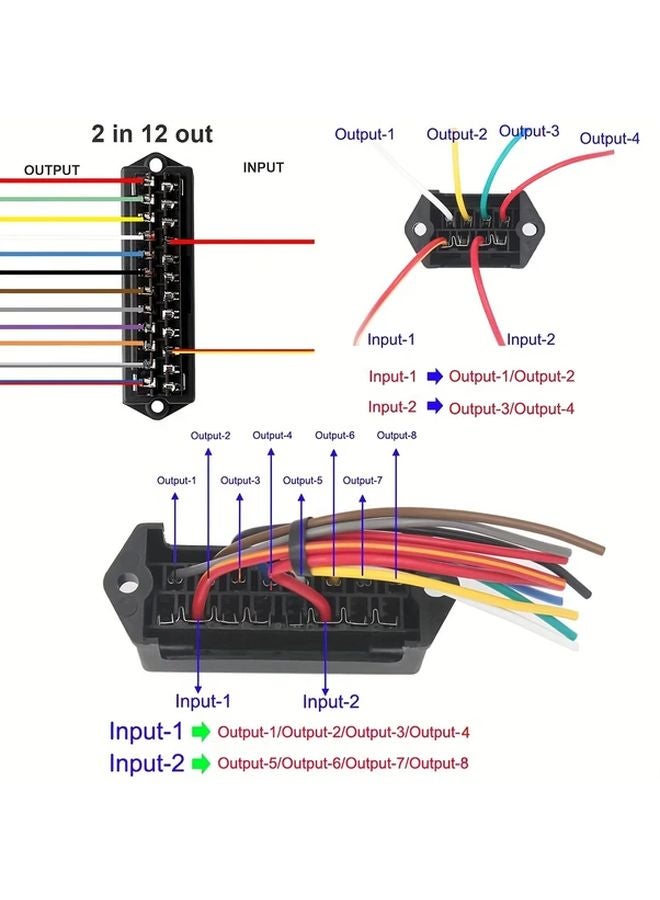 صندوق حامل الصمامات 8 طرق مسبق التوصيل مع الحزام، مصنوع من بلاستيك ABS متين للسيارات والقوارب والمراكب البحرية - Image 5