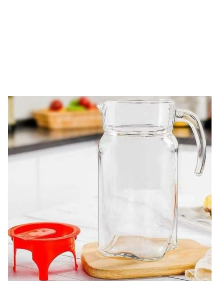 إبريق زجاجي بغطاء (1.5 لتر)  - Image 3