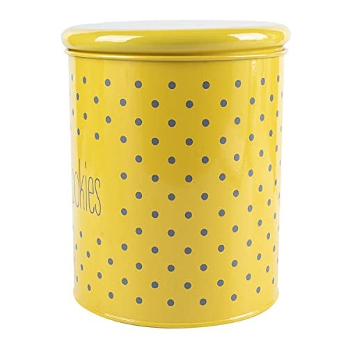 MARKET 99 Metal Cookies Jar 1700ml | Large Leak-Proof Yellow Kitchen Storage Canister for Biscuits and Snacks | Food Storage Container for Organized Pantry and Durable Home Kitchen Use - Image 4