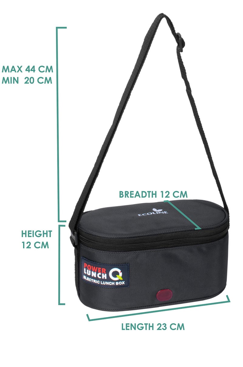 Ecoline Q4, Electric Lunch Box,Capacity 1400ml (Black) - Image 4