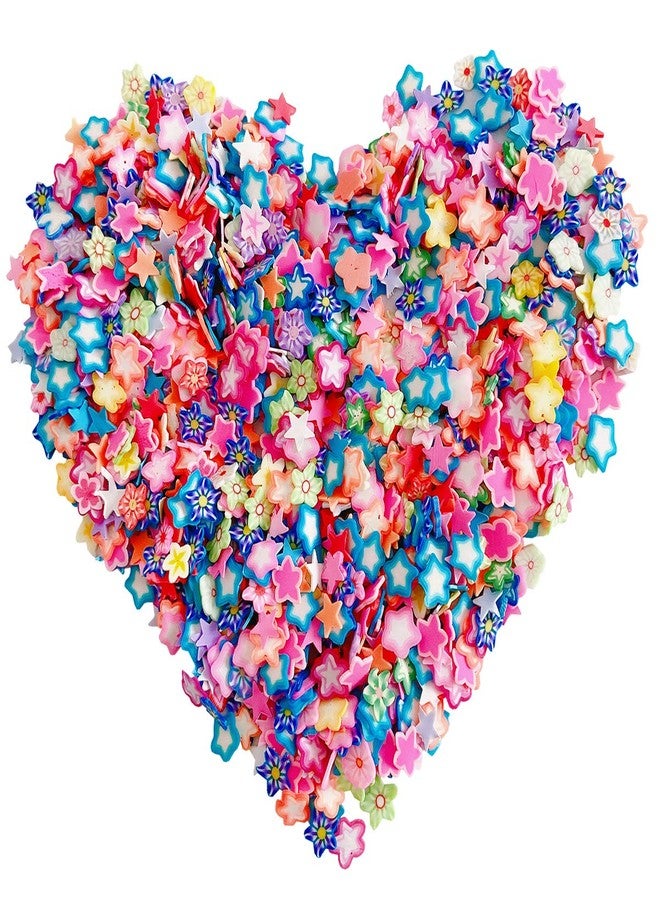 EHOPE 3000 PCS Polymer Slices Clay Slices DIY Nail Art Slices Supplies Making Kit Decoration Arts Crafts(Pentagram Slices) - Image 1