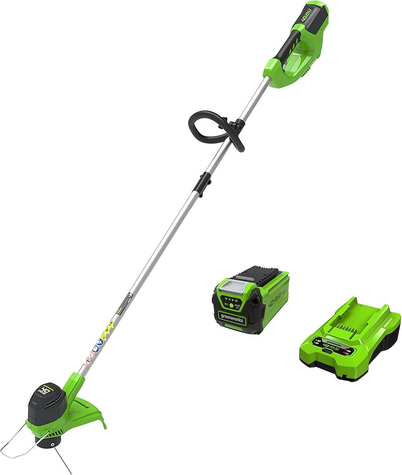Greenworks 40V 12" Cordless String Trimmer, 0.065" Dual Line with Auto Feed, Variable Speed, Lightweight Weed Eater, 3-Year Warranty - Image 1